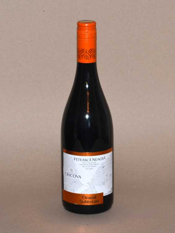 Вино «Feteasca Neagra» Orasul Subteran, Cricova. 0,75