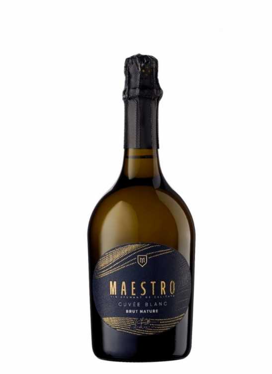 Шампанское «Maestro» 2023 Cuvee Blanc, брют натюр белое. 0,75