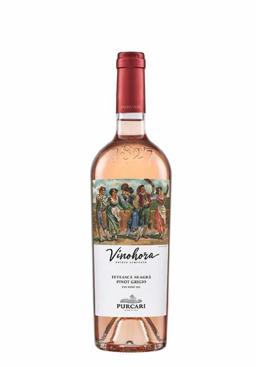 Вино «Vinohora» 2023 Feteasca Neagra - Pinot Grigio розовое, Purcari. 0,75 Вино «Vinohora» 2023 Feteasca Neagra - Pinot Grigio розовое, Purcari. 0,75