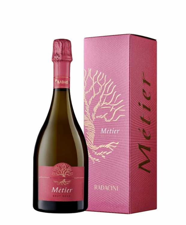 Шампанское «Metier» брют розовое, Radacini. 0,75 в коробке