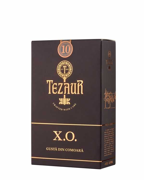 Коньяк «Tezaur» XO 10 лет. 0,5 в коробке.