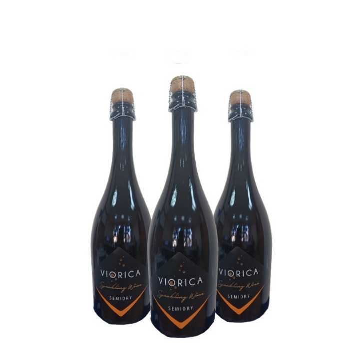 Шампанское «Viorica» полусухое белое, KVINT. 0,75