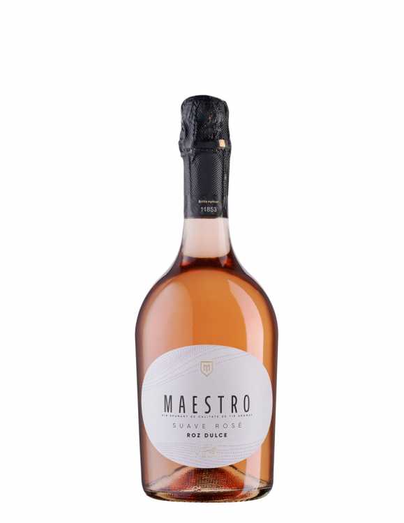 Шампанское «Maestro» 2022 Suave Rose, сладкое розовое. 0,75